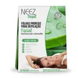 12410 - Folhas para Depilacao Facial Aloe Vera com 16 Unidades Neez